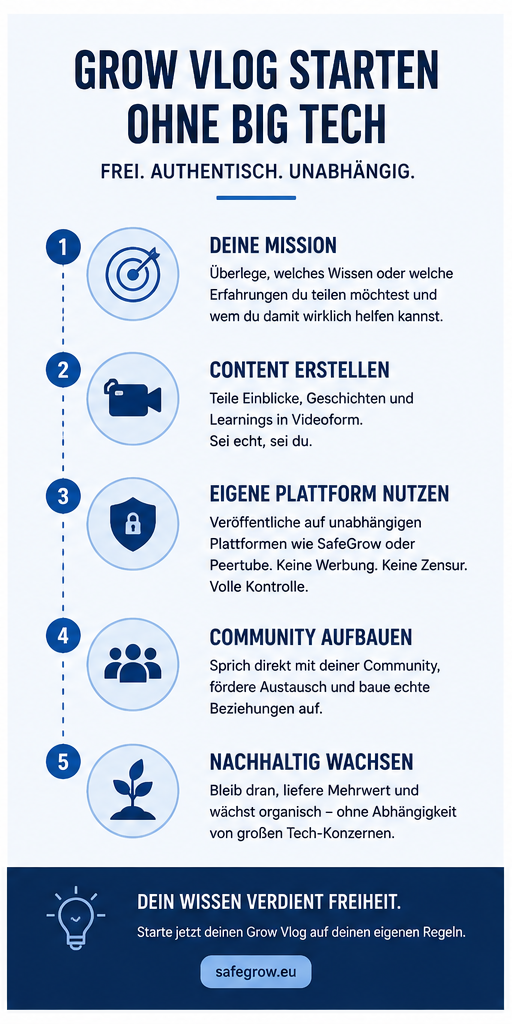 Infografik: Vom Gedanken zum fertigen Dreh in 5 Schritten